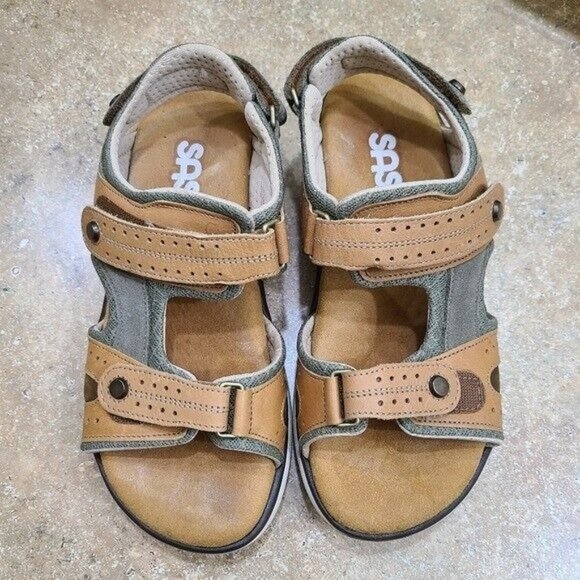 SAS Tan Embark Adjustable Sport Comfort Sandals Shoes Size 6 - Picture 4 of 12